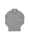 Dames polo B&C My Polo 210 Long Sleeve Sport Grey
